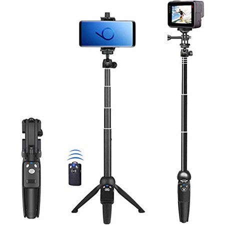 Photo 1 of Selfie Stick, 40 Inch Extendable Selfie Stick Tripod,Phone Tripod with Wireless Remote Shutter Compatible with iPhone 11 11 Pro Xs Max Xr X 8Plus 7, A
