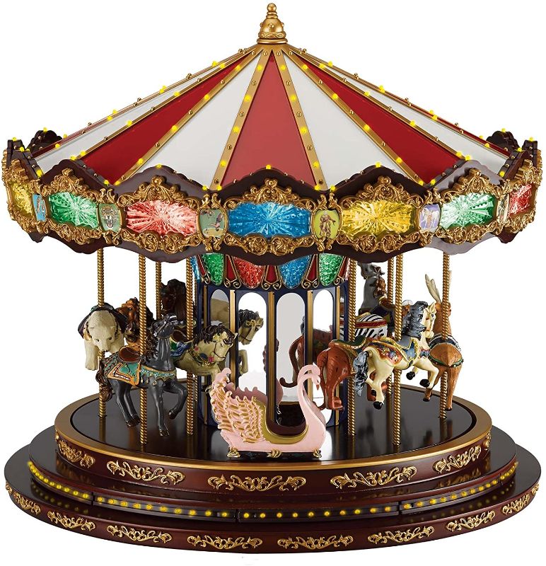 Photo 1 of Mr. Christmas Marquee Deluxe Carousel, One Size, Multicolor  Loose parts
