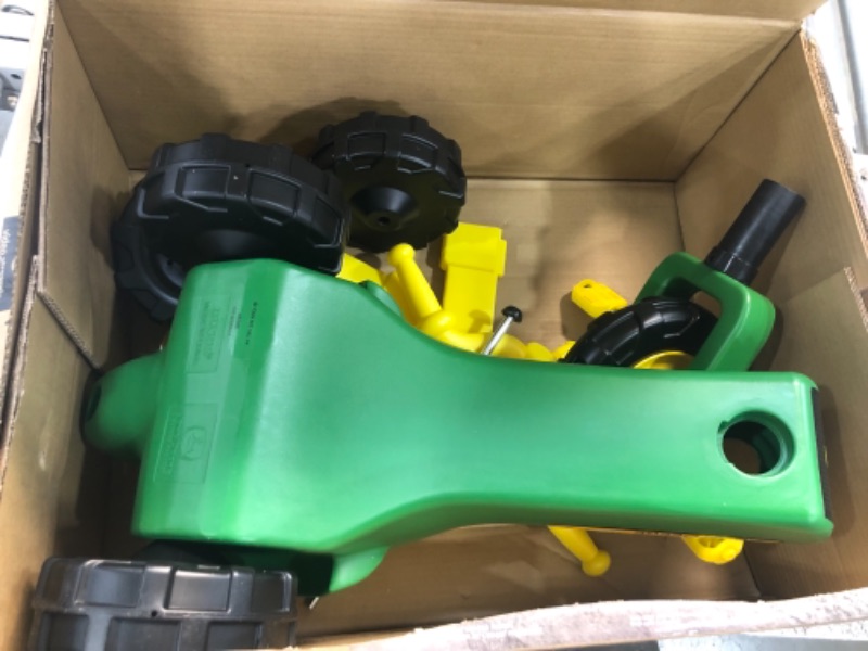 Photo 2 of John Deere Ride On Toys Pedal Tractor with Wagon for Kids Aged 18 Months to 3 Years, Green/Yellow  (MISSING WAGON TRACTOR ONLY)
