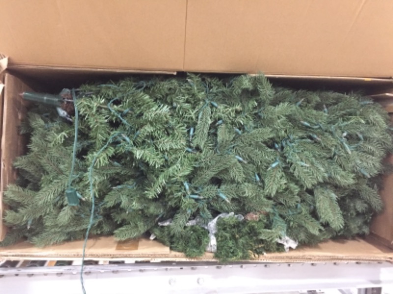 Photo 2 of **LIGHTS DO NOT LIGHT UP** 7.5 ft Pine LED Pre-Lit Artificial Christmas Tree 