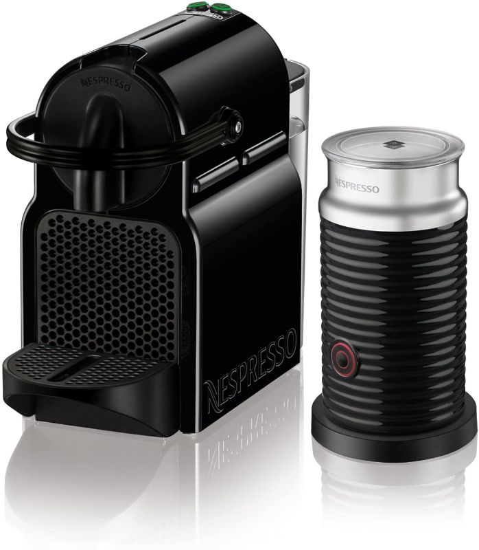 Photo 1 of Nespresso Inissia Espresso Maker with Aeroccino Milk Frother by De'Longhi, Black
