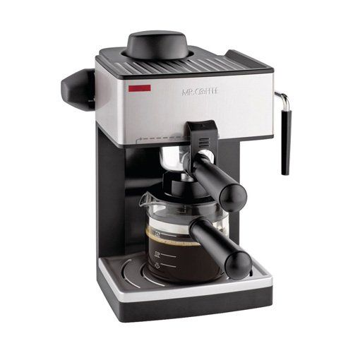 Photo 1 of Mr Coffee ECM160 4-Cup Steam Cappuccino Espresso Maker Black/Stainless
