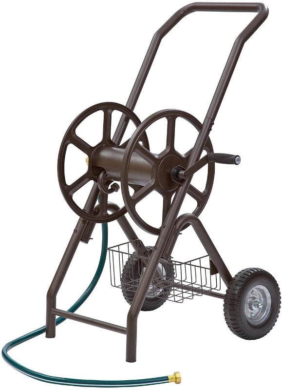 Photo 1 of **HOSE NOT INCLUDED** Liberty Garden 302 Two Wheel Hose Cart, Bronze
