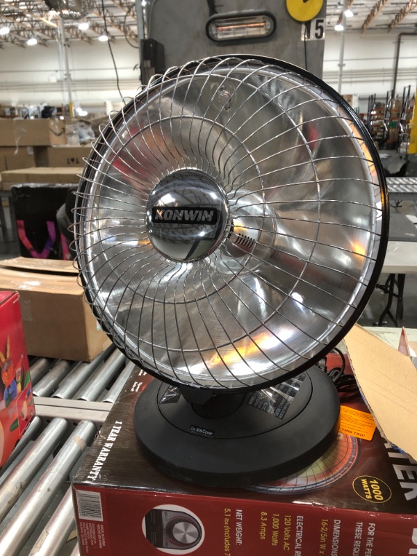 Photo 1 of 1000-Watt Oscillating Parabolic Dish Radiant Electric Portable Heater