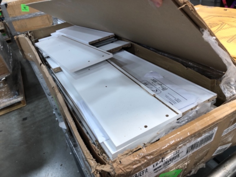 Photo 1 of **PARTS ONLY** Signature Design by Ashley Flannia Scandinavian Modern 8 Drawer Dresser, White 15.83"D x 52.72"W x 33.78"H

