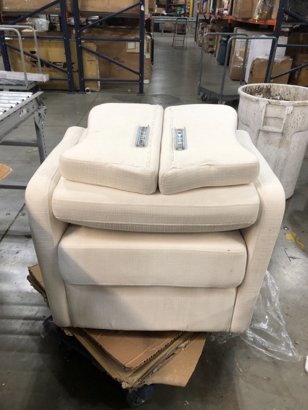 Photo 6 of Carter's by DaVinci Arlo Recliner and Swivel Glider in Performance Cream Linen, Water Repellent & Stain Resistant, Greenguard Gold & CertiPUR-US Certified 38"D x 29"W x 41.5"H

