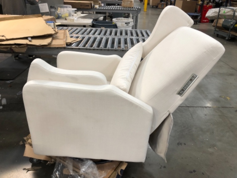 Photo 3 of Carter's by DaVinci Arlo Recliner and Swivel Glider in Performance Cream Linen, Water Repellent & Stain Resistant, Greenguard Gold & CertiPUR-US Certified 38"D x 29"W x 41.5"H

