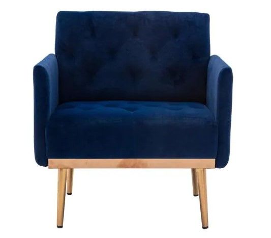 Photo 1 of Navy Morden Leisure Single Accent Chair with Rose Golden Metal Legs
Product Depth (in.)25.59 in Product Height (in.)32.28 in Product Width (in.)31.1 in     