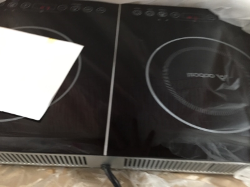 Photo 2 of Aobosi Induction Burner, Portable Double Induction Cooktop 1800W with Sensor Touch Contro