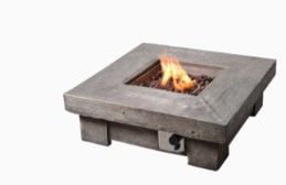 Photo 1 of 35.04-in W 40000-BTU Light Wood Composite Propane Gas Fire Pit NOT TESTED 