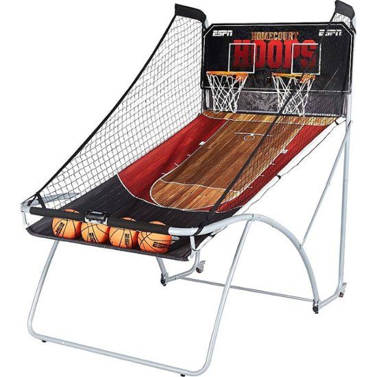 Photo 1 of ESPN EZ Fold Indoor Basketball Game for 2 Players with LED Scoring and Arcade Sound Effects (6 Piece Set)
