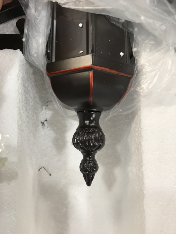 Photo 3 of ***PARTS ONLY*** Kenroy Home 93434ORB Villa Lanterns, 2 Light Portable Post, Oil Rubbed Bronze
