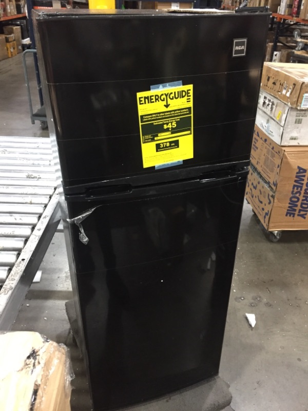 Photo 2 of RCA RFR741-BLACK Apartment Size Large Compact Refrigerator, 7.5, Black
