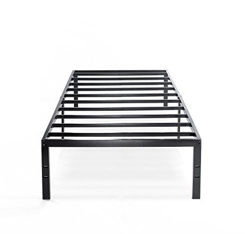 Photo 1 of  Mattress Metal Platform Beds w/ Heavy Duty Steel Slat Mattress Foundation 14? – Black
TWIN BED 74 IN X 38IN X 14IN