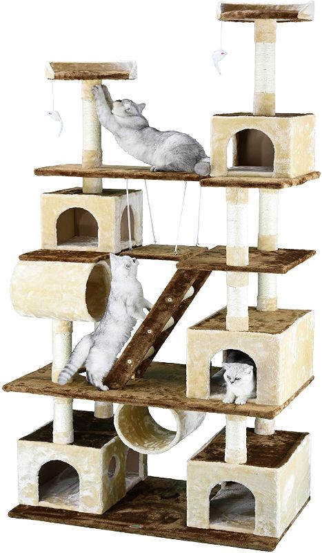 Photo 1 of ***INCOMPLETE BOX 1 OF 2 , MISSING BOX 2***
Go Pet Club Huge 87" Tall Cat Tree House Climber Furniture with Swing