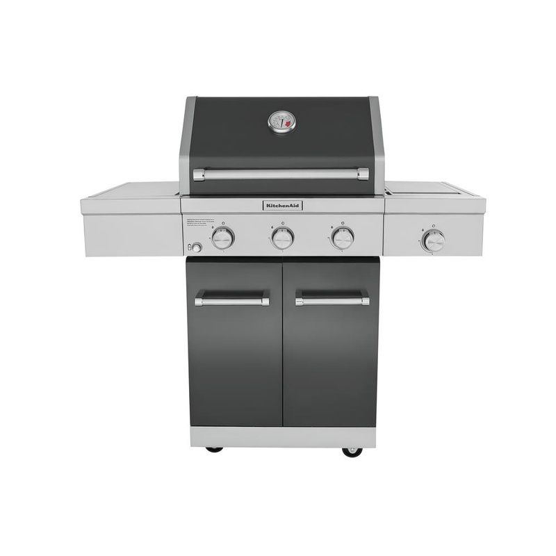 Photo 1 of  KITCHEN AID 3-Burner Propane Gas Grill in Slate with Ceramic Sear Side Burner