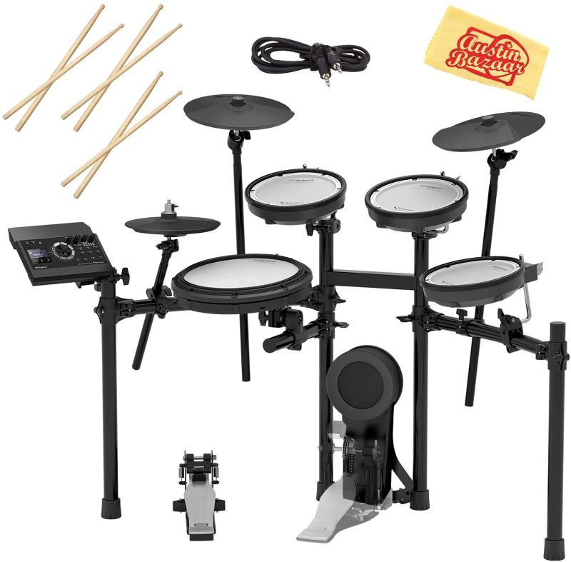 Photo 1 of Roland TD-17KV Electronic Drum Set Bundle with 3 Pairs of Sticks, Audio Cable, and Austin Bazaar Polishing Cloth