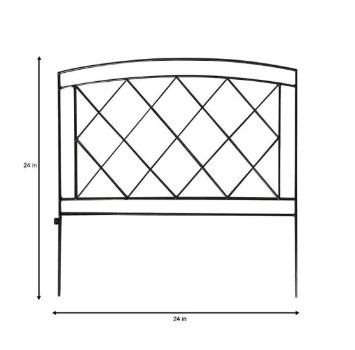 Photo 1 of 
Salerno 24 in. Steel Garden Fence
BLACK 5 COUNT