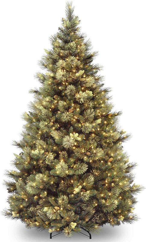 Photo 1 of 
National Tree Company Pre-lit Artificial Christmas Tree | Includes Pre-strung White Lights and Stand | Flocked with Cones | Carolina Pine - 9 ft
****LIGHTS ARE NOT FUNCTIONAL****
