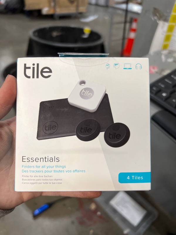 Photo 2 of Tile Essentials (2020) 4-pack (1 Mate, 1 Slim, 2 Stickers) - Bluetooth Tracker & Item Locators for Keys, Wallets, Remotes & More; Easily Find All Your Things