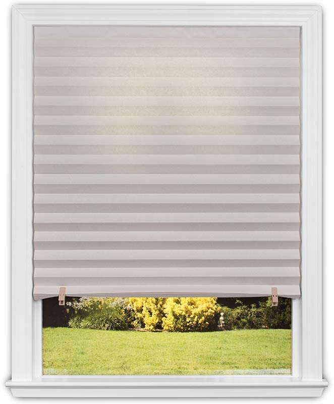 Photo 1 of Redi Shade Original Light Filtering Pleated Paper Shade, 48 in x 72 in, 6-pack, Natural 
COLOR TAN VINYL CORNER PROTECTER 4FT 
**NON REFUNDANLE** ** PAPER SHADE A LITTLE DAMAGE (FOLDED) & CORNER PROTECTOR BENT***