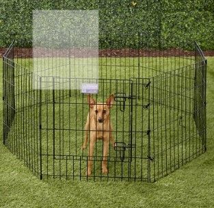 Photo 1 of (stock photo for reference only not exact item)
 Wire Dog Exercise Pen Black E-Coat
24" Height 192" Length