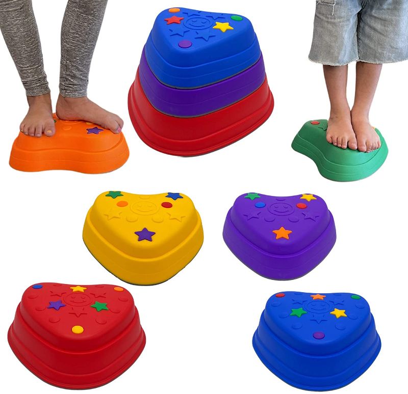 Photo 1 of IMAGYM Stackable Stepping Stones for Kids Toddler Stepping Stones Indoor and Outdoor Play Equipment for Kids Toys Obstacle Course for Kids Ages 3 and up
