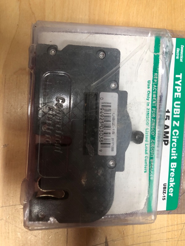 Photo 2 of 15 Amp 3/4 in. Single-Pole Zinsco Type Q Replacement Circuit Breaker