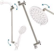 Photo 1 of -Spray 4.5 in. Single Wall Mount 1.8 GPM Handheld Adjustable Shower Head in Brushed Nickel