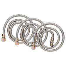 Photo 1 of 1/2 in. MIP x 1/2 in. FIP x 48 in. Stainless Steel Gas Connector (3-pc Pro Pack)