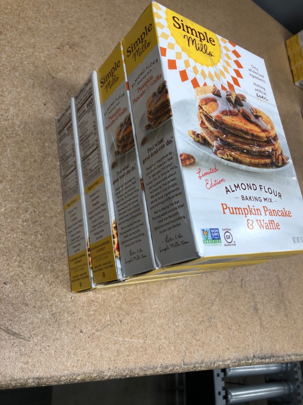 Photo 3 of **NON-REFUNDABLE : EXPIRE DATE : 01/28/2022** Simple Mills Almond Flour Pumpkin Pancake & Waffle Mix, Gluten Free, Good for Breakfast, Nutrient Dense, 10.7oz, 4 Count