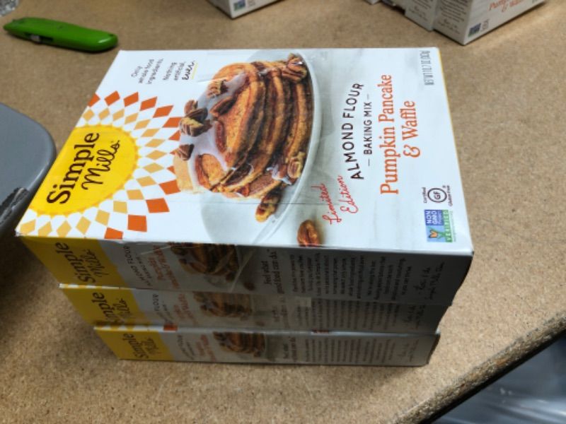 Photo 2 of **NON-REFUNDABLE : EXPIRE DATE : 01/28/2022** Simple Mills Almond Flour Pumpkin Pancake & Waffle Mix, Gluten Free, Good for Breakfast, Nutrient Dense, 10.7oz, 3 Count