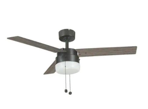 Photo 1 of *MISSING HARDWARE* Montgomery II 44 in. Indoor Oil Rubbed Bronze Ceiling Fan with Light Kit
