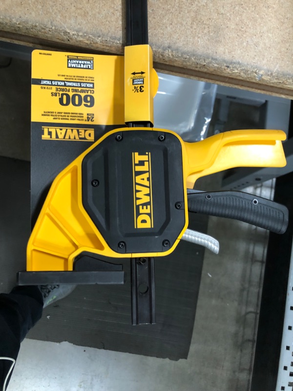 Photo 5 of "DeWALT DWHT83186 24-Inch 300lb Clamping Force XL Trigger Clamp"
