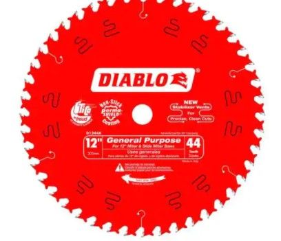 Photo 1 of 12 in. x 44-Tooth General Purpose Circular Saw Blade
