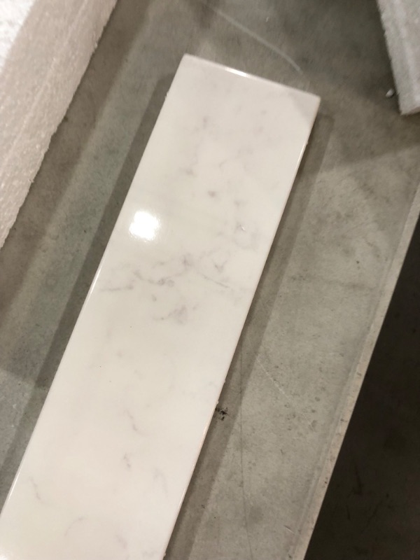 Photo 3 of 3' x 21" VANITY TOP MARBLE**WHITE