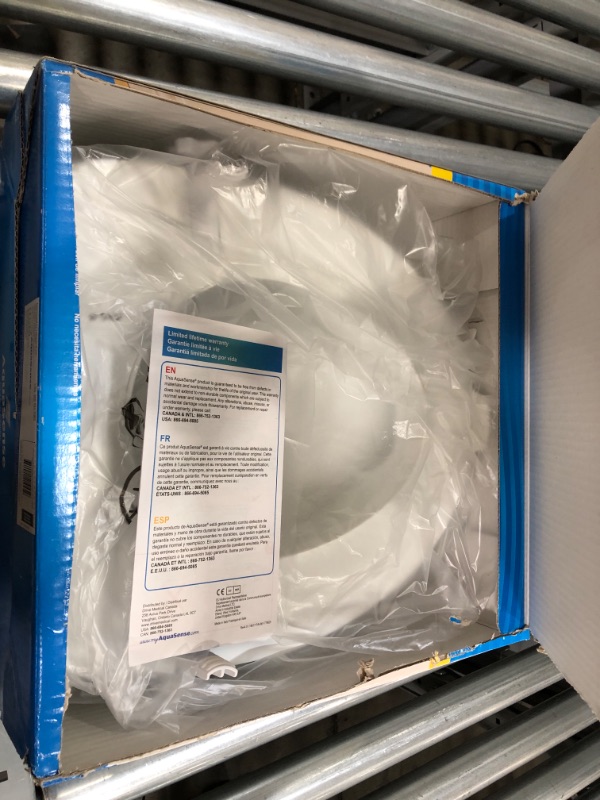 Photo 1 of AquaSense Raised Toilet Seat with Lid, White, 2.5 Inches 15.75 x 14.17 x 2.01 inches

