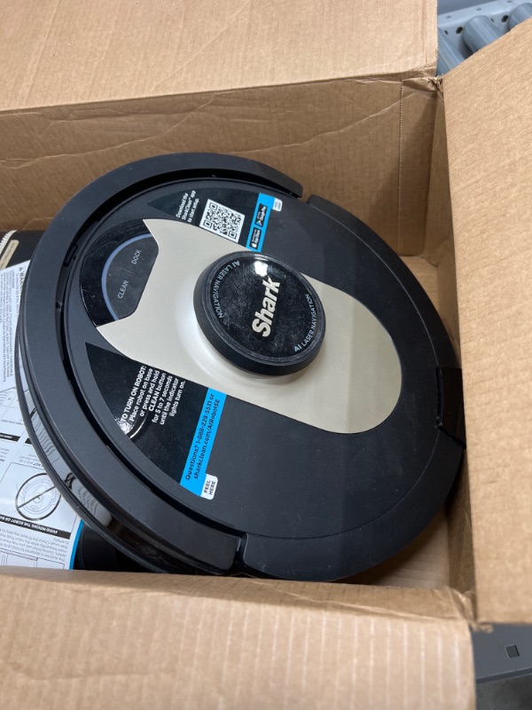 Photo 2 of ***PARTS ONLY*** Shark AV1010AE IQ Robot Vacuum with XL Self-Empty Base, Bagless, 45-Day Capacity, Advanced Navigation, Alexa & Wi-Fi, Multi-Surface Brushroll, for Pets, Dander & Dust, Carpet & Hard Floor, Black