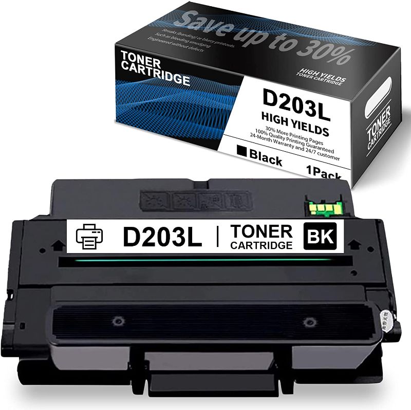 Photo 1 of 1-Pack Black Compatible Toner Cartridge Replacement for Samsung 203 203L MLT-D203L High Yield to use with ProXpress M3370FD M3870FW M4070FR M3320ND M3820DW M4020ND Printer
