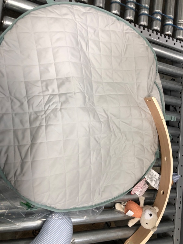 Photo 1 of Ingenuity Cozy Spot Reversible Duvet Activity Gym & Play Mat with Wooden Toy bar - Loamy, Ages Newborn +
- Missing some components 
