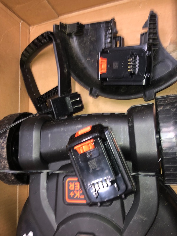 Photo 3 of *USED*Black & Decker Max Cordless Lithium-Ion 3-in-1 Trimmer/Edger & Mower, Orange/ Black MTC220 