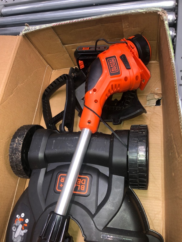 Photo 1 of *USED*Black & Decker Max Cordless Lithium-Ion 3-in-1 Trimmer/Edger & Mower, Orange/ Black MTC220 