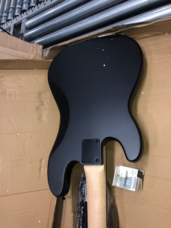 Photo 2 of Sawtooth EP Series Electric Bass Guitar, Black Pickguard, Satin Black
