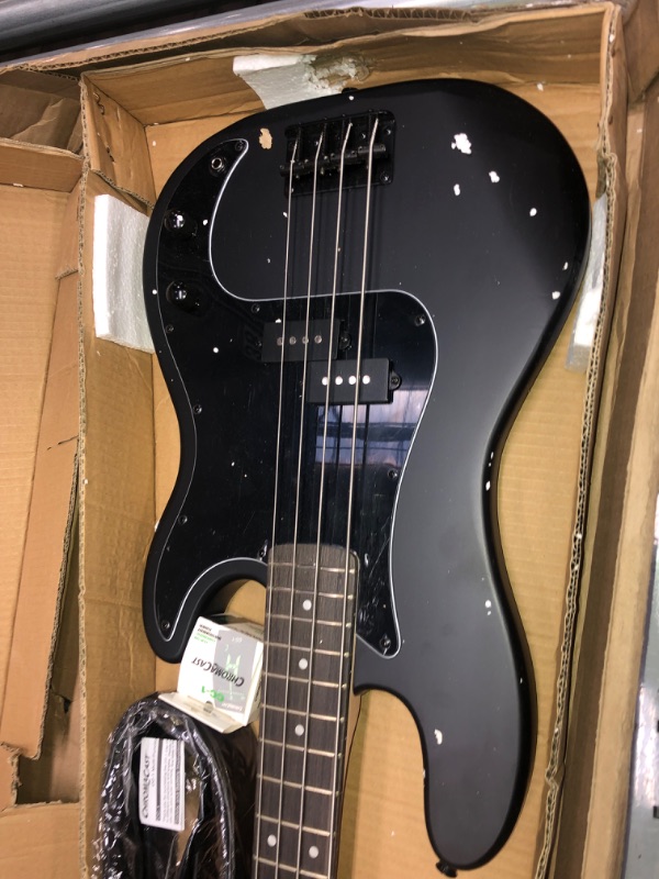 Photo 4 of Sawtooth EP Series Electric Bass Guitar, Black Pickguard, Satin Black
