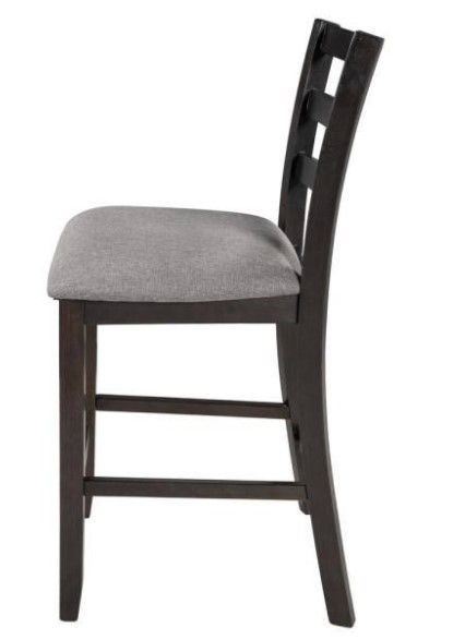 Photo 1 of *Stock photo similar to item*
39.2 in. Espresso Wooden Dining Chairs with white burlap Cushion (Set of 2)
