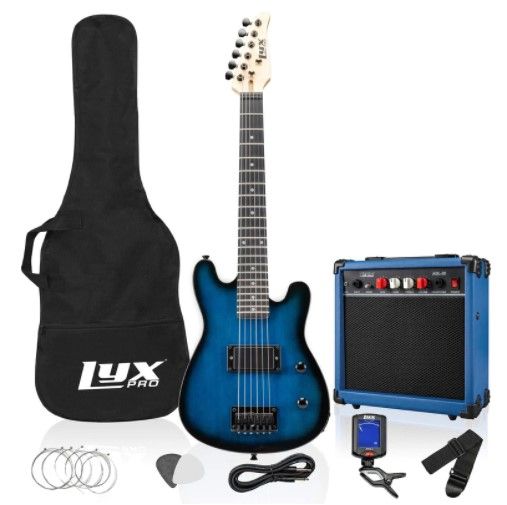 Photo 1 of *Missing some accessories* LyxPro 30" Electric Guitar for Kids and Beginners with with 20 Watt AMP – Blue
