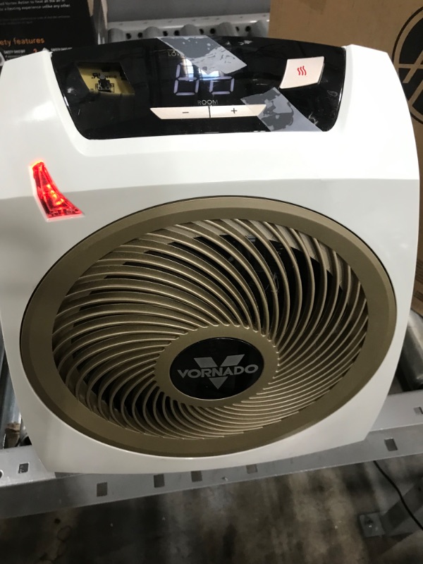 Photo 2 of **heater works, power button needs to be re-attached*
Vornado AVH10 Vortex Heater with Auto Climate Control, 2 Heat Settings, Fan Only Option, Digital Display, Advanced Safety Features, Whole Room, White
