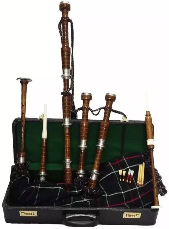 Photo 1 of  Bagpipe Mackenzie Tartan Full Set Silver Mounts with Hard Case
