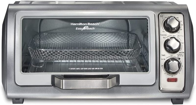 Photo 1 of Hamilton Beach 31523 Sure-Crisp Air Fryer Toaster Oven with Easy Reach Door, STAINLESS STEEL
