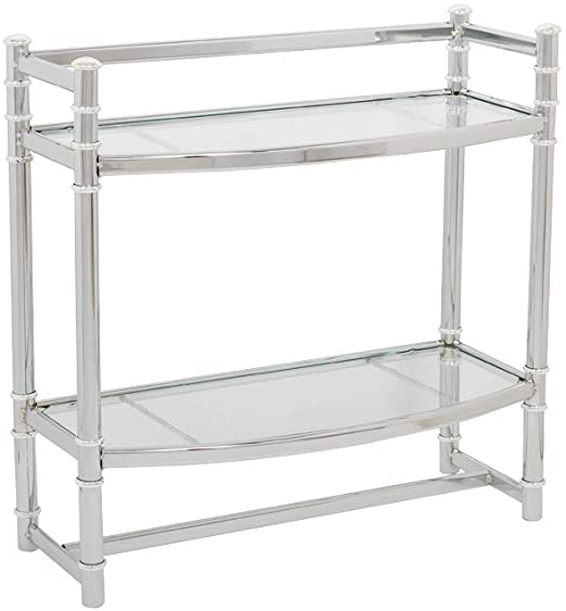 Photo 1 of Zenna Home 2-Tier Mount Bathroom Shelf Wall Storage, Chrome
